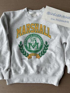 Vintage NCAA Marshall University The Herd Sweatshirt, Marshall Thundering Herd